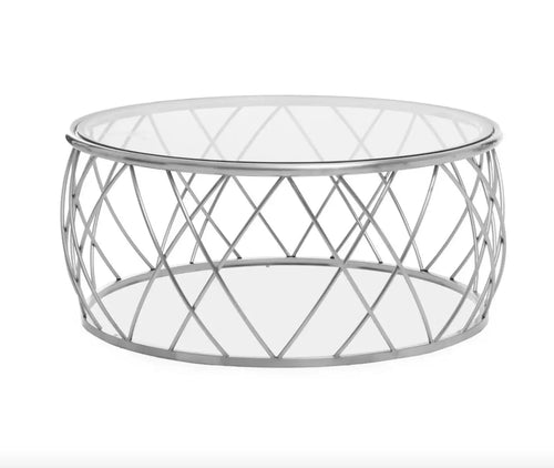 Ackley Silver Round Coffee Table House of Fleur