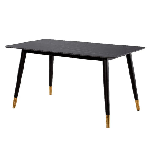 Alexander Marble Dining Table Black - 130cm House of Fleur