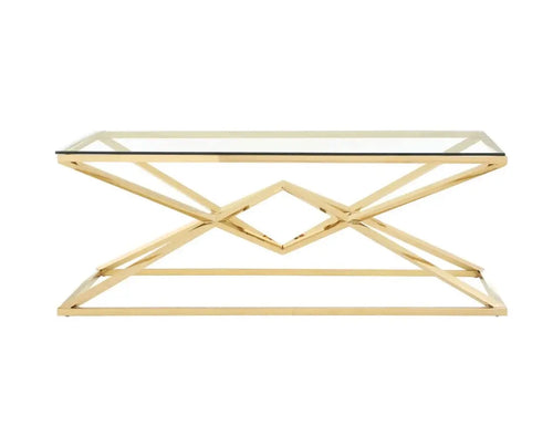 Allure Corseted Champagne Coffee Table House of Fleur