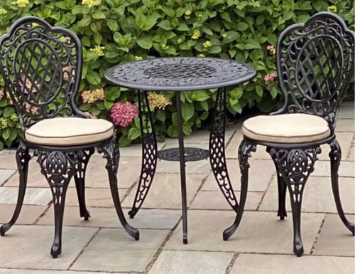 Alore Cast Aluminium 2 Seat Outdoor Bistro Set House of Fleur