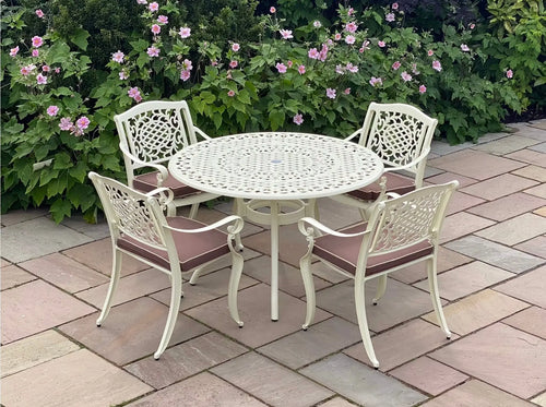 Alore Cast Aluminium 4 Seat Outdoor Dining Set House of Fleur