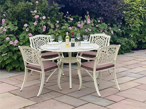 Alore Cast Aluminium 4 Seat Outdoor Dining Set House of Fleur