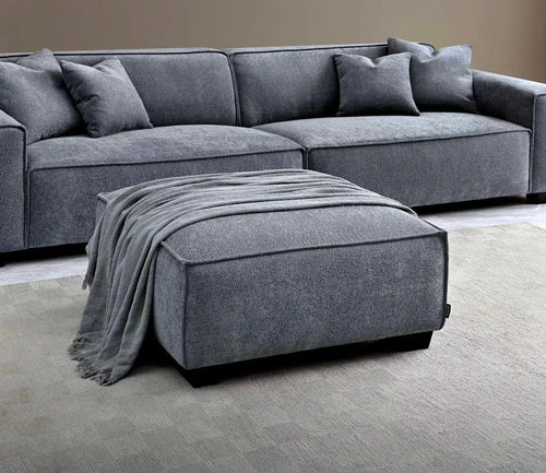 Aluxo Dakota 4 seater with Chaise in Charcoal Boucle House of Fleur