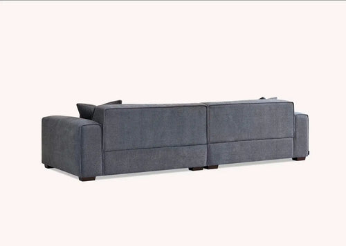 Aluxo Dakota 4 seater with Chaise in Charcoal Boucle House of Fleur