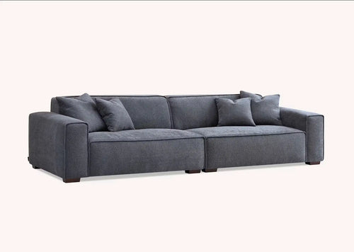 Aluxo Dakota 4 seater with Chaise in Charcoal Boucle House of Fleur