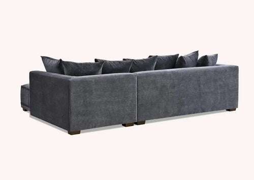 Aluxo Gramercy Corner Sofa in Steel Velvet House of Fleur