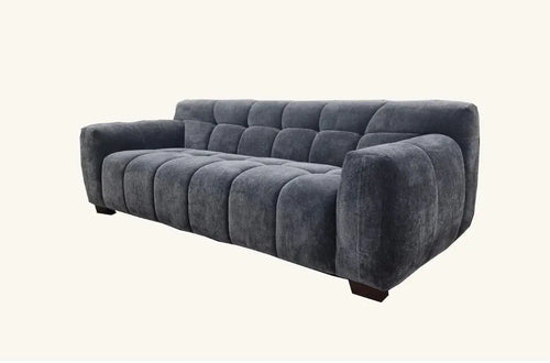 Aluxo Harlem 4 Seater Sofa in Steel Velvet House of Fleur