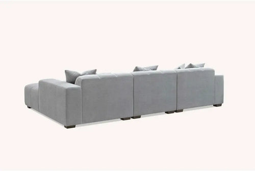 Aluxo Leonard Corner Group in Cloudy Grey Boucle House of Fleur