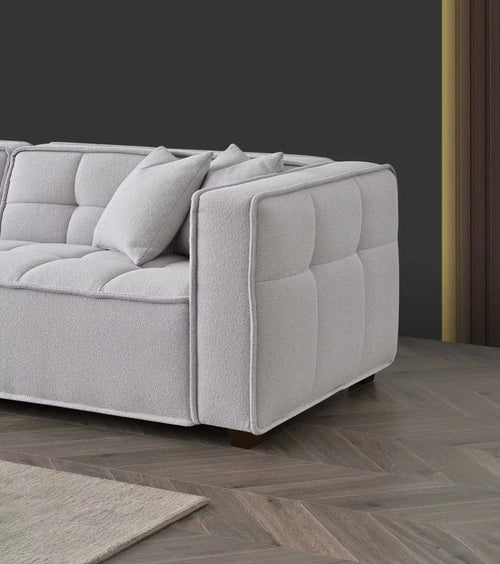 Aluxo Murray Sofa Range in Putty Boucle Fabric House of Fleur