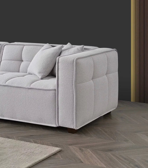 Aluxo Murray Sofa Range in Putty Boucle Fabric House of Fleur