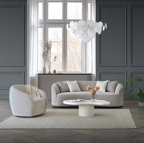 Aluxo Nolita Boucle Teddy Sofa and Accent Chair House of Fleur