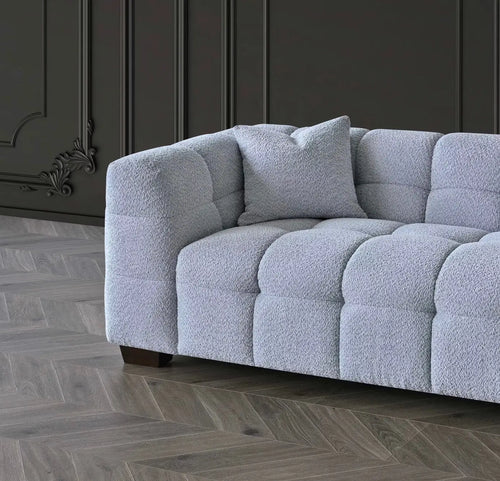 Aluxo Tribeca Sofa Range in Pearl Boucle Fabric House of Fleur