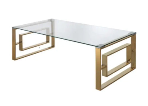 Apex Gold Metal Coffee Table House of Fleur