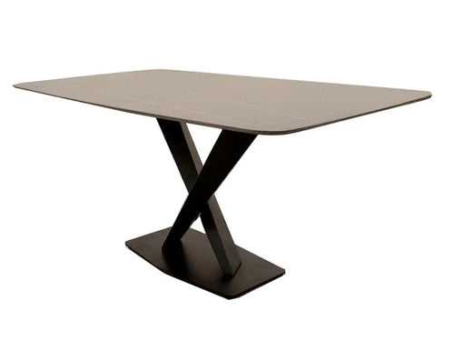 Apollo 1.6 Black Dining Table with Black Sintered Stone House of Fleur