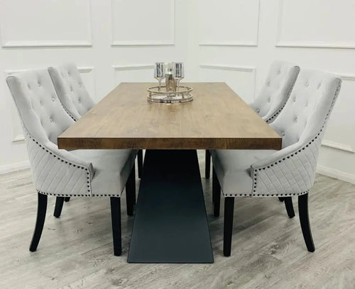 Axel 1.8 Dining Table with 4 or 6 Knightsbridge Dining Chairs House of Fleur