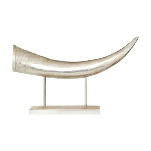 BOHO LARGE SILVER HORN ORNAMENT House of Fleur