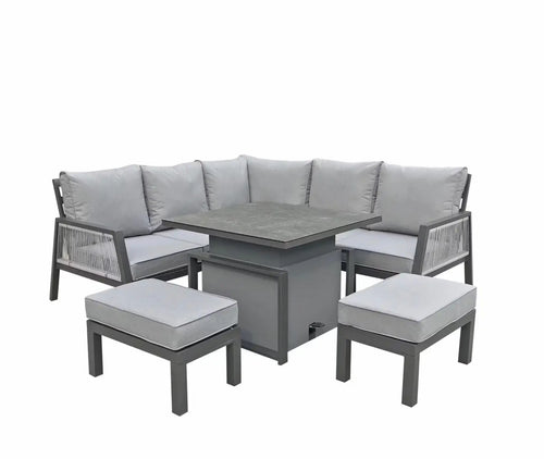 Bettina Corner Sofa, Rise and Fall Table with 2 stools House of Fleur