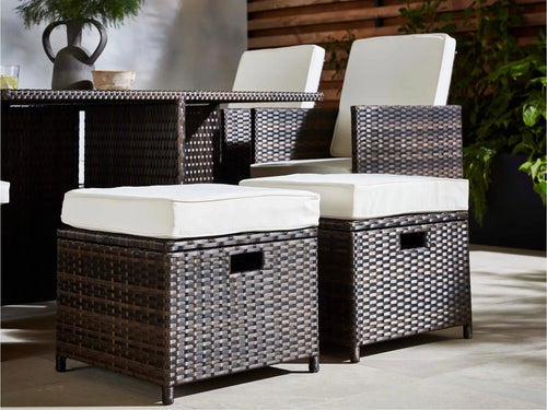 Boston Rattan Cube 8 Seat Outdoor Dining Set House of Fleur