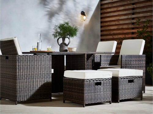 Boston Rattan Cube 8 Seat Outdoor Dining Set House of Fleur