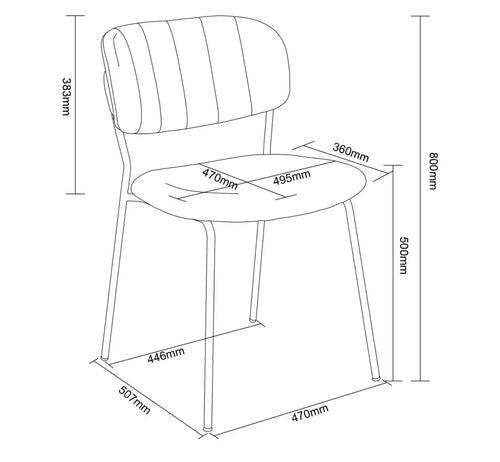 CAROL White Bouclé Dining Chair x 2 House of Fleur