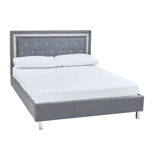 CRYSTALLE 4.6 DOUBLE BED GREY House of Fleur