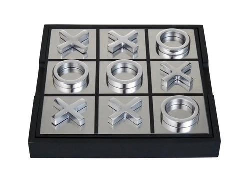 Churchill Black and Silver Noughts and Crosses Game House of Fleur