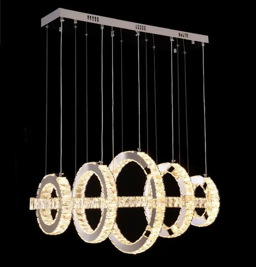 Circular Crystal Chandelier House of Fleur