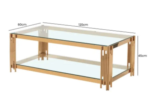 Cohen Gold Coffee Table House of Fleur