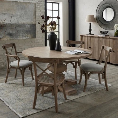 Copgrove Collection Round Pedestal Dining Table Hill Interiors