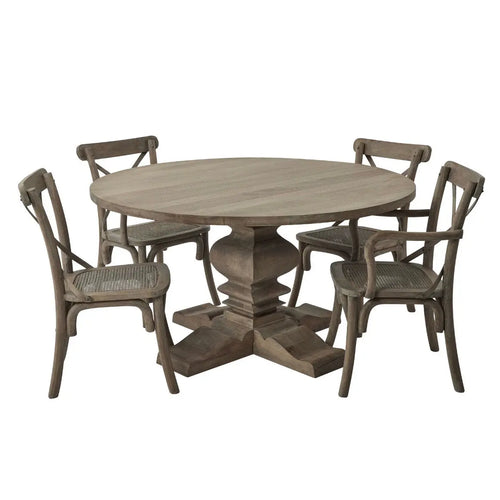 Copgrove Collection Round Pedestal Dining Table Hill Interiors