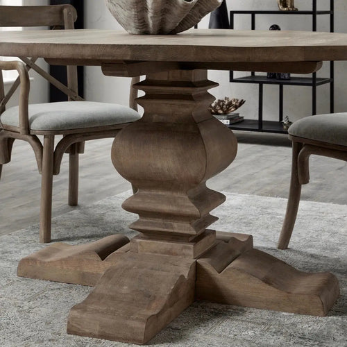 Copgrove Collection Round Pedestal Dining Table Hill Interiors