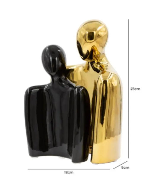 Couple Sculpture Gold and Black House of Fleur