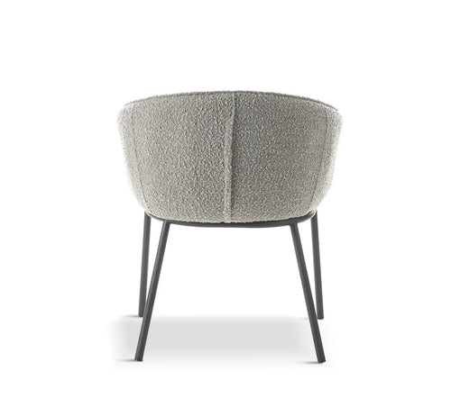 DUKE Bouclé Grey Dining Chair House of Fleur