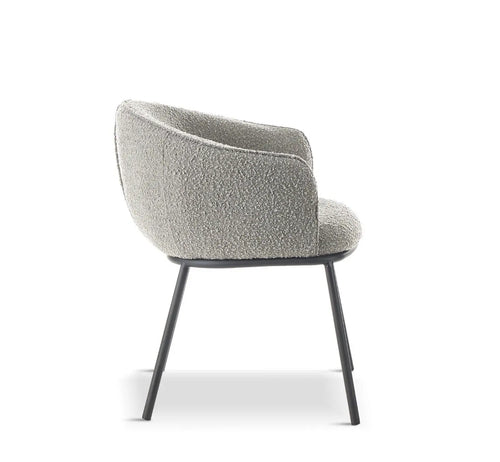 DUKE Bouclé Grey Dining Chair House of Fleur