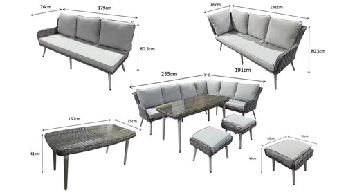 Danielle Corner Sofa Dining Set House of Fleur