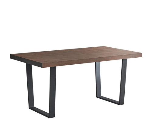 Dannis MDF Dining Table with Walnut Effect House of Fleur