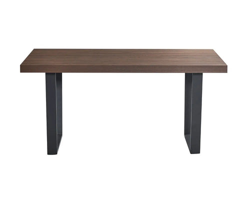 Dannis MDF Dining Table with Walnut Effect House of Fleur