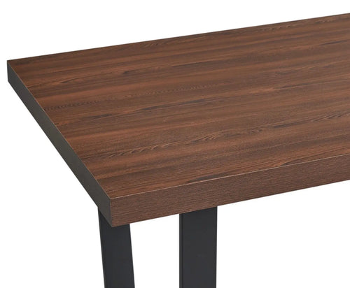 Dannis MDF Dining Table with Walnut Effect House of Fleur