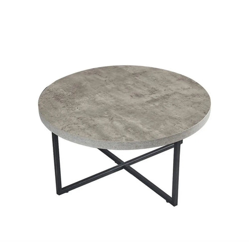 Danny Round Concrete Effect Coffee Table House of Fleur