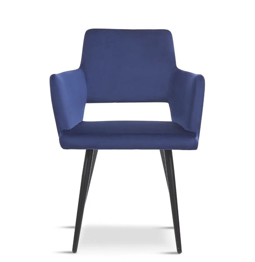 Deep Blue Velvet Harrod Chair x 2 House of Fleur