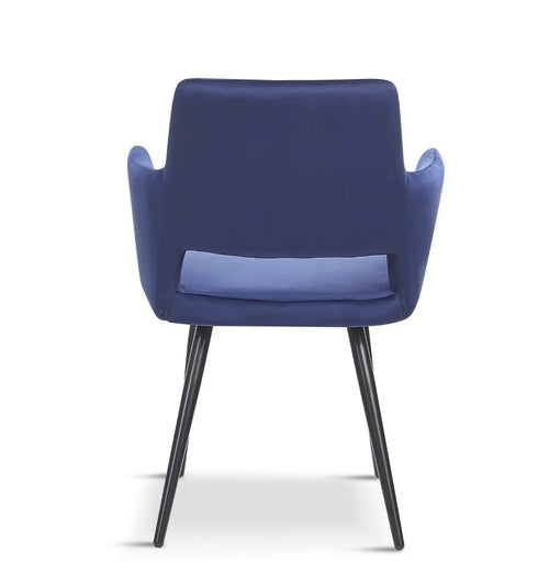 Deep Blue Velvet Harrod Chair x 2 House of Fleur