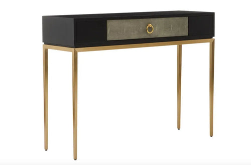 Deruta Grey Shagreen Console Table House of Fleur