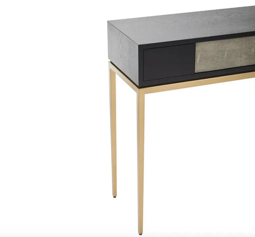 Deruta Grey Shagreen Console Table House of Fleur