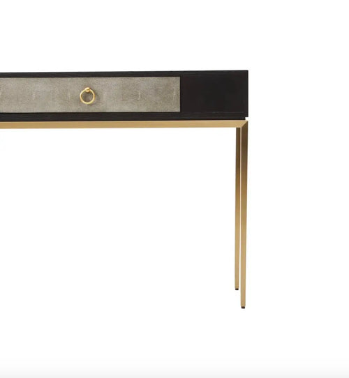 Deruta Grey Shagreen Console Table House of Fleur