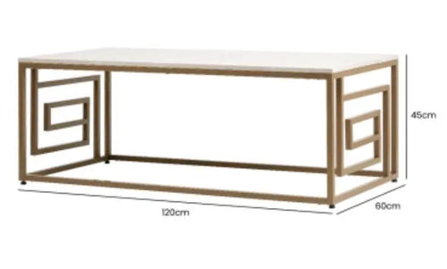 Devon Cream and Gold Coffee Table House of Fleur