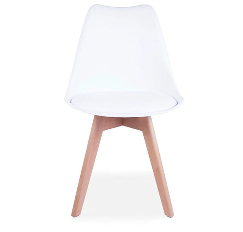 ECN White Tulip Style Dining Chair x 4 House of Fleur