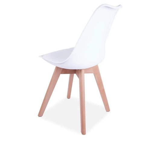 ECN White Tulip Style Dining Chair x 4 House of Fleur