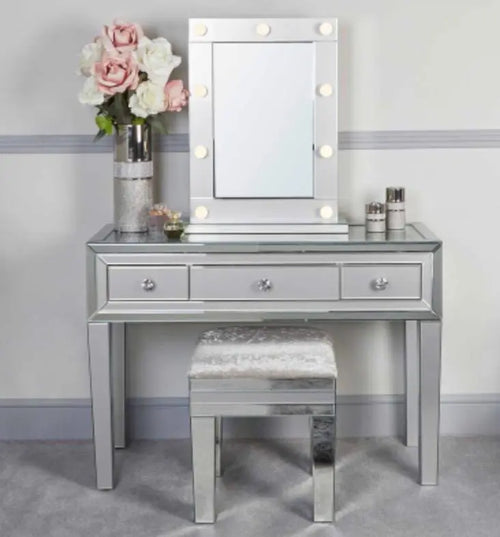 Grey Manhattan Mirror Broadway 9 Light Vanity Mirror House of Fleur