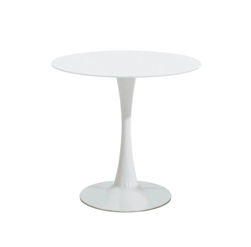 Heyden White Round MDF Dining Table -80cm House of Fleur