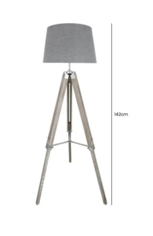 Hollywood Floor Lamp With Grey Shade House of Fleur